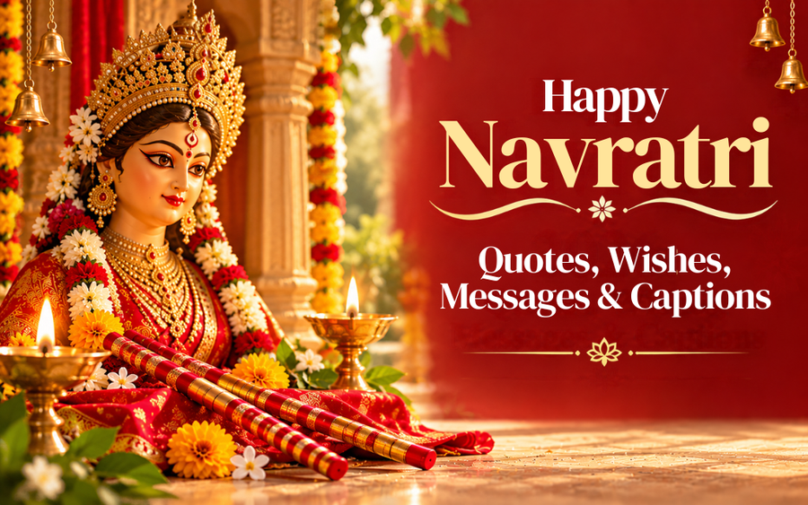 Happy Navratri 2026: Quates Wishes Messages & Caption