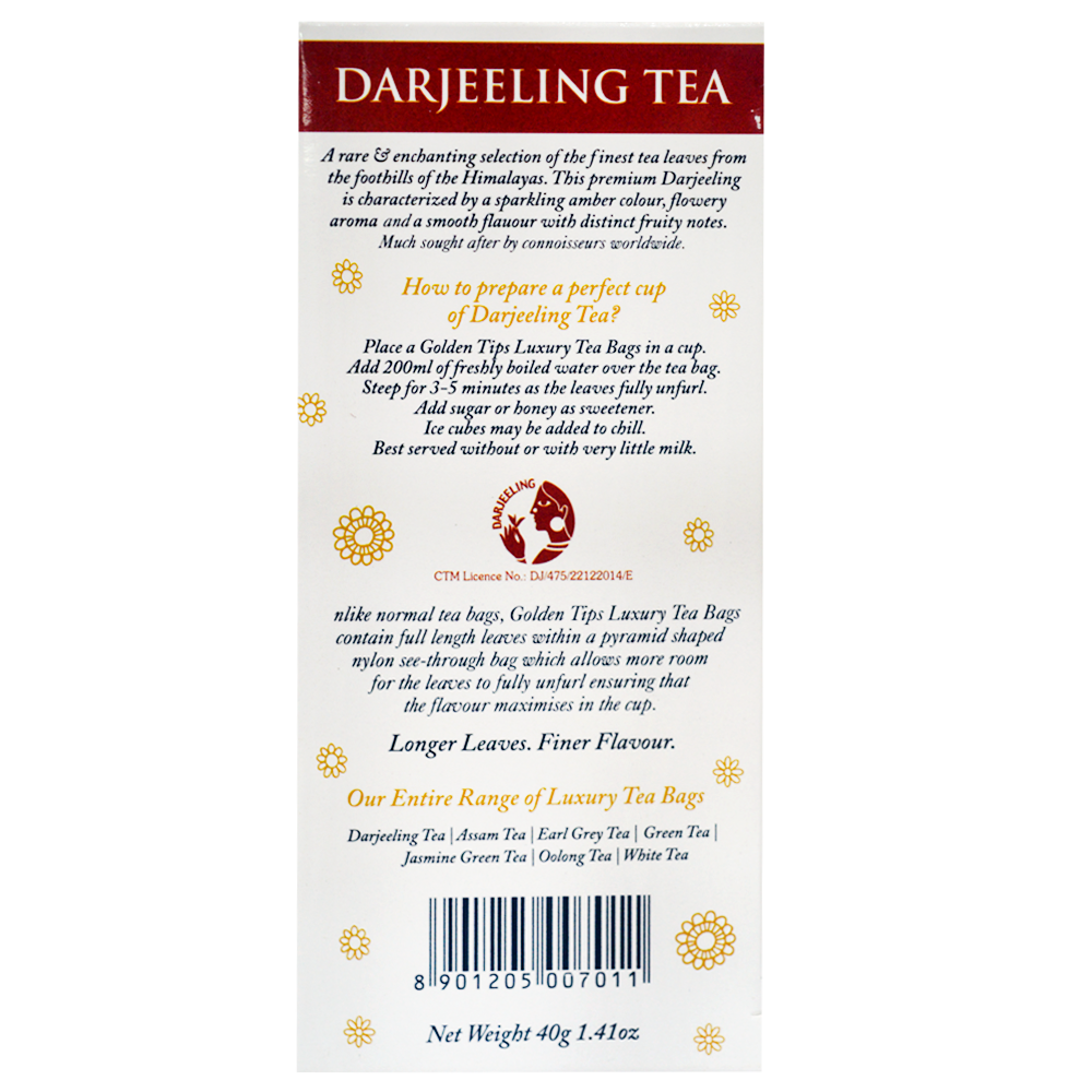 Darjeeling Full Leaf Pyramid - Tea Bags