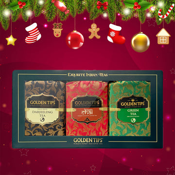 3-in-1 Handmade Paper Box - Darjeeling, Green & Masala Chai