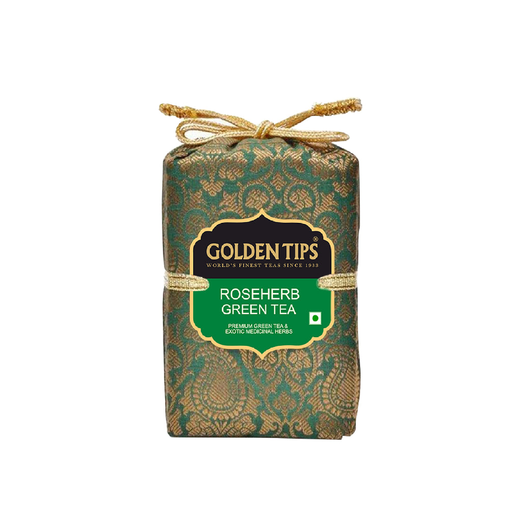 Roseherb Green Tea - Royal Brocade Cloth Bag