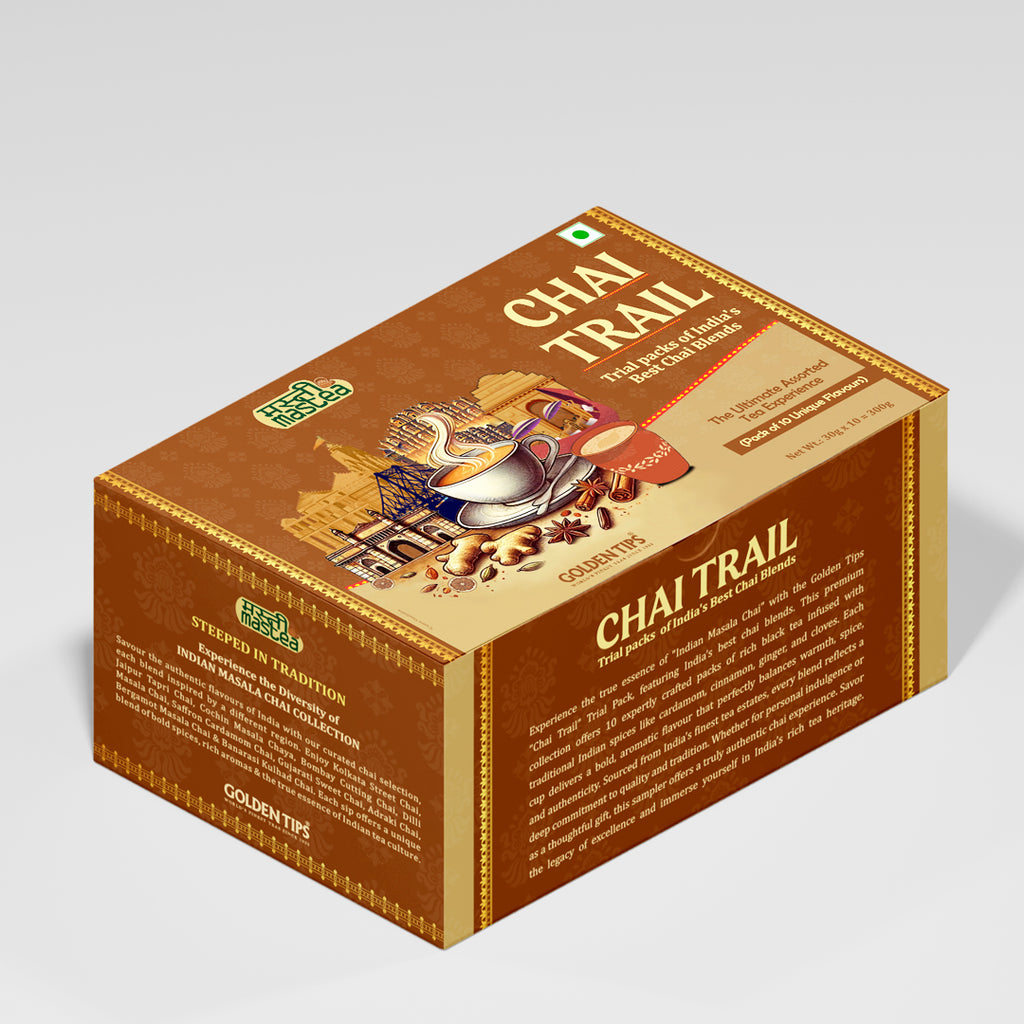 Chai Trail Packs of India's Best Chai Blends (30g X 10 Packs)