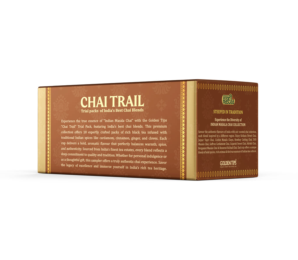 Chai Trail Packs of India's Best Chai Blends (30g X 10 Packs)