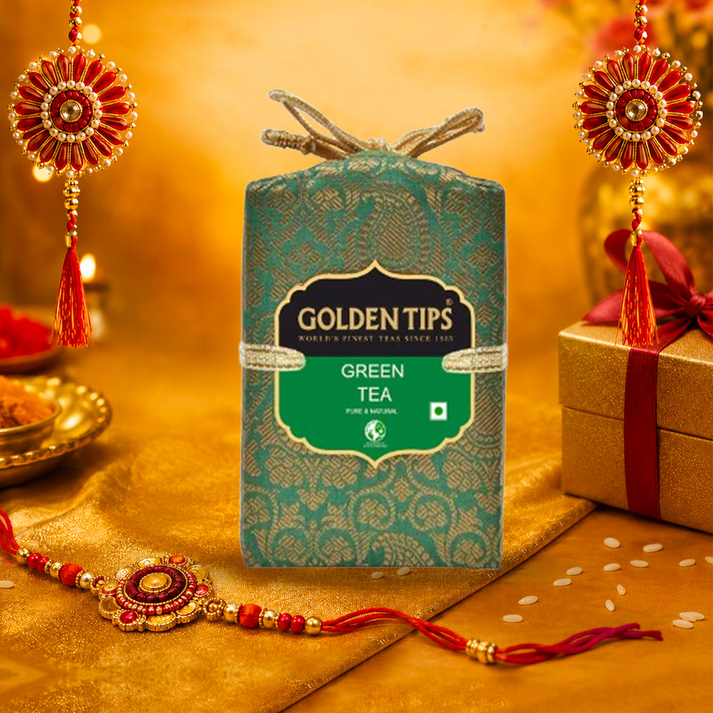 Pure Green Tea - Royal Brocade Cloth Bag