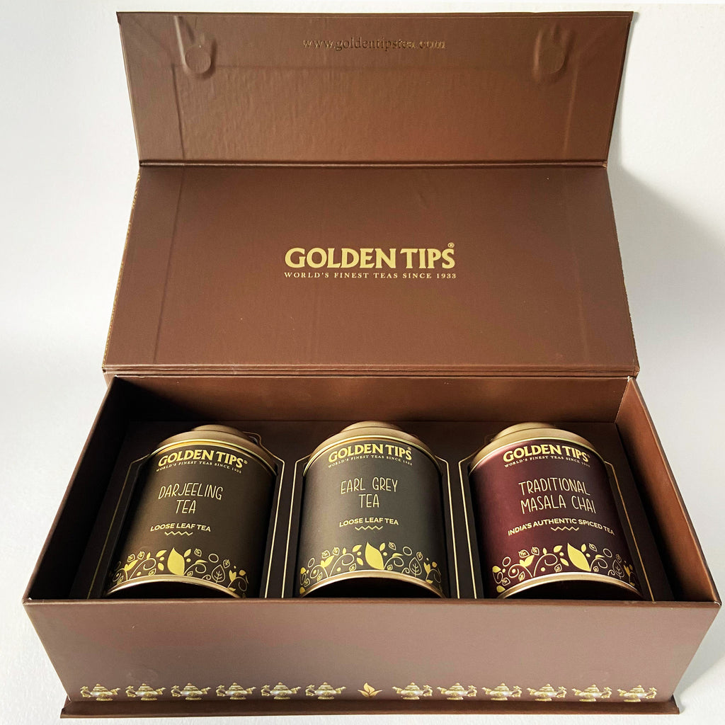 Gift Box Combo - Darjeeling Tea + Earl Grey Tea + Traditional Masala Chai