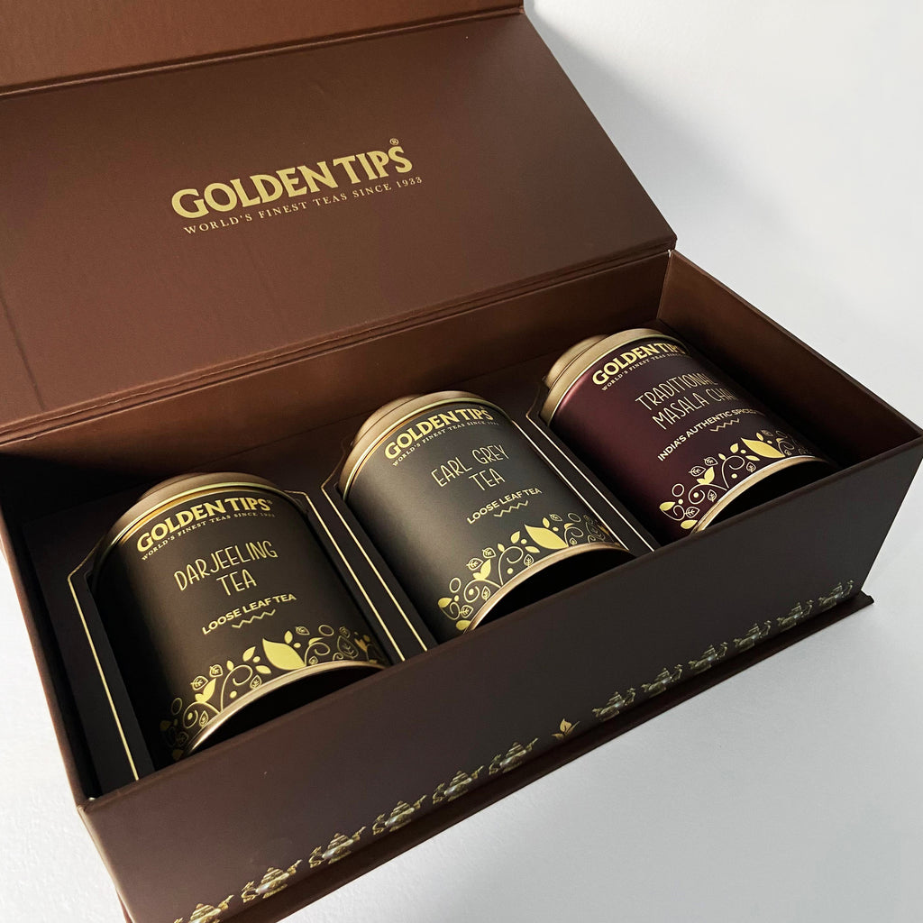 Gift Box Combo - Darjeeling Tea + Earl Grey Tea + Traditional Masala Chai