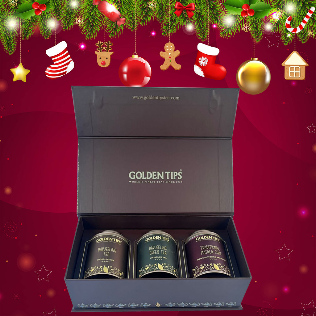 Gift Box Combo - Darjeeling Tea + Darjeeling Green Tea + Masala Chai