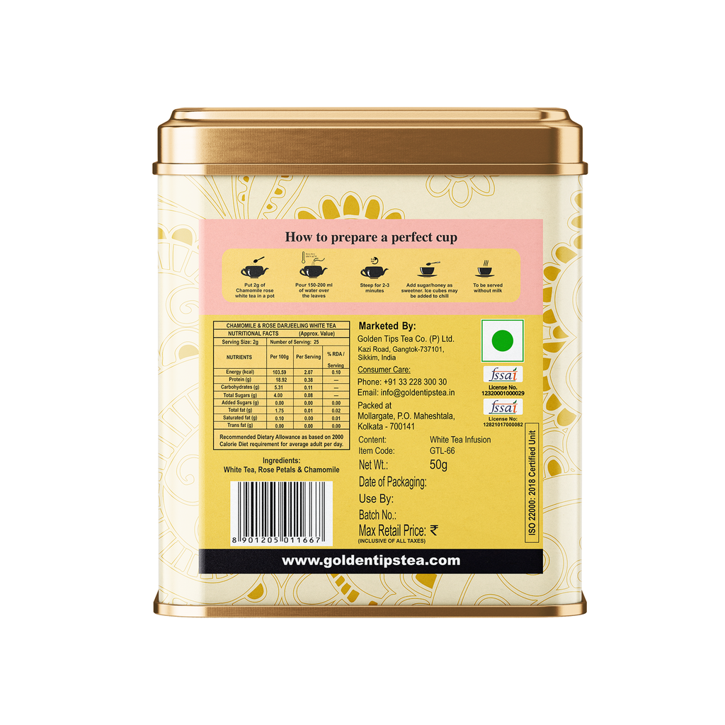 Chamomile & Rose Darjeeling White Tea