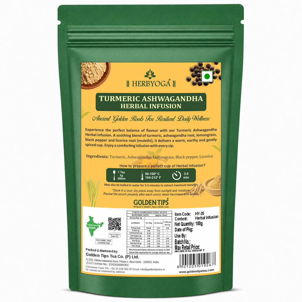 Herbyoga Turmeric Ashwagandha Herbal Tea