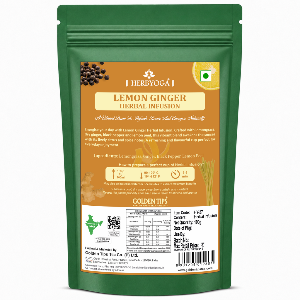 Herbyoga Lemon Ginger Herbal Tea