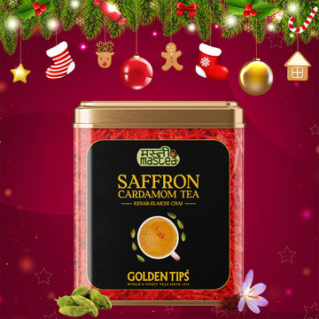 Saffron Cardamom Exotic Chai India's Authentic Spiced Tea - Tin Can