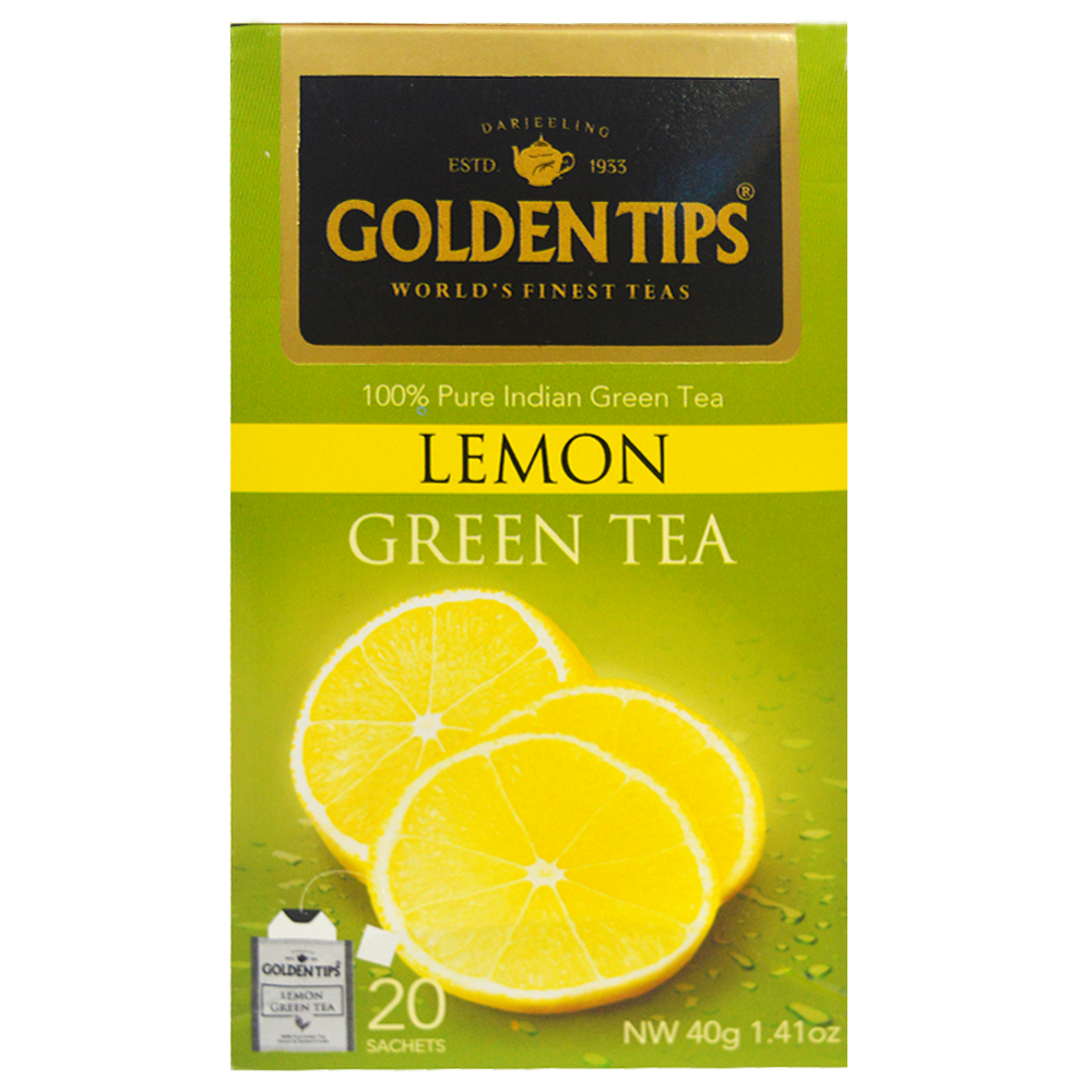 Lemon Green Envelope - Tea Bags - Golden Tips Tea (India)