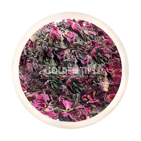 Green Blush Whole Leaf Rose Green Tea - Golden Tips Tea (India)