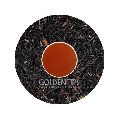 Premium Second Flush Darjeeling Tea in a Carved Wooden Box with Brass Elephant - Golden Tips Tea (India)