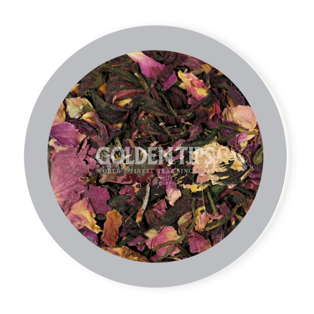 Divine Potpourri - Licorice, Peppermint, Rose, Fennel, Hibiscus & Green Tea - Golden Tips Tea (India)