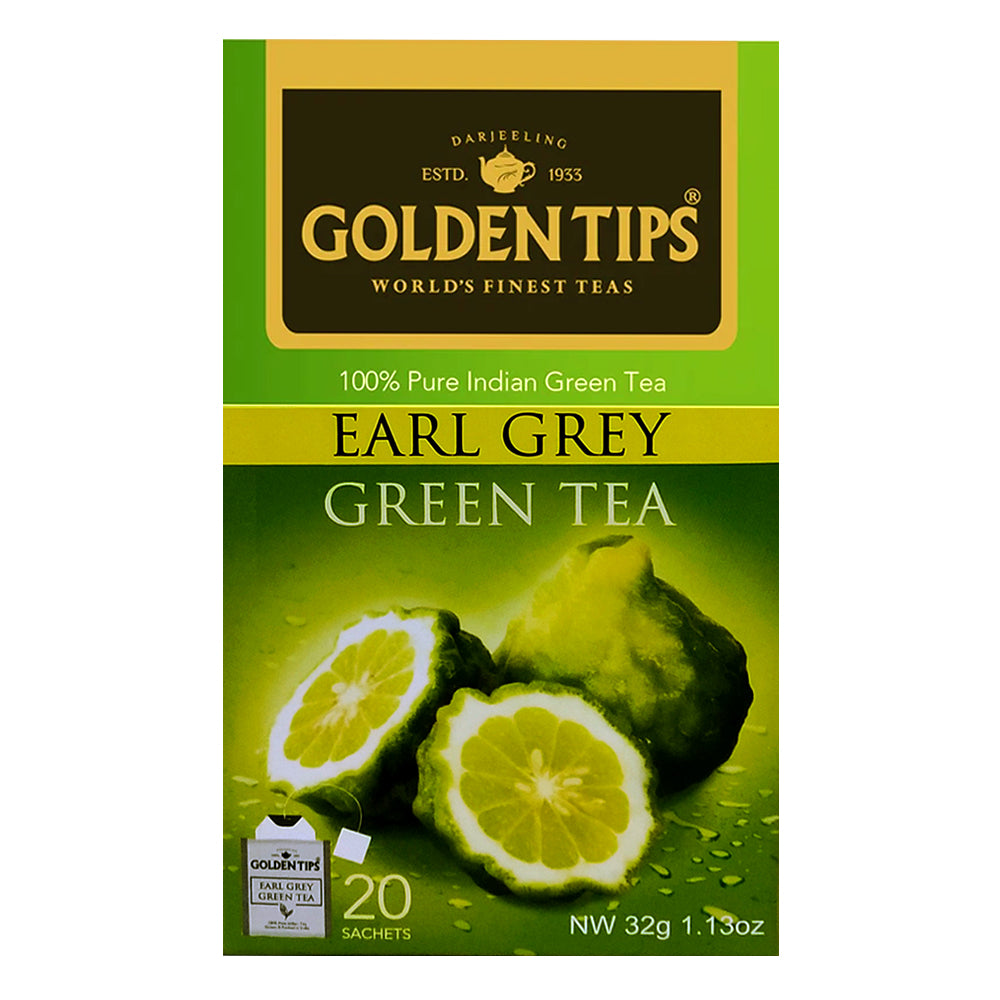 Earl Grey Green Envelope - Tea Bags - Golden Tips Tea (India)
