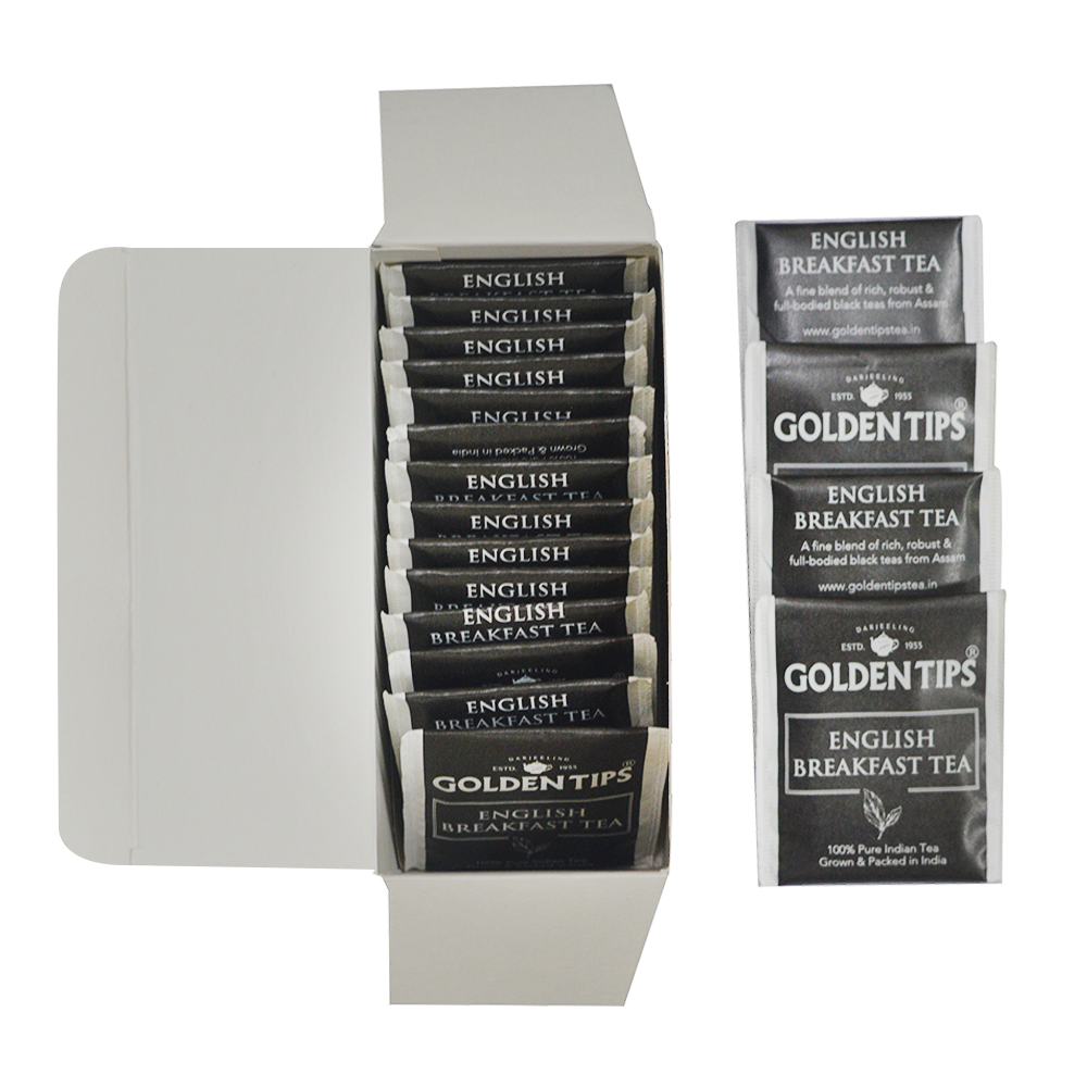 English Breakfast Envelope - Tea Bags - Golden Tips Tea (India)