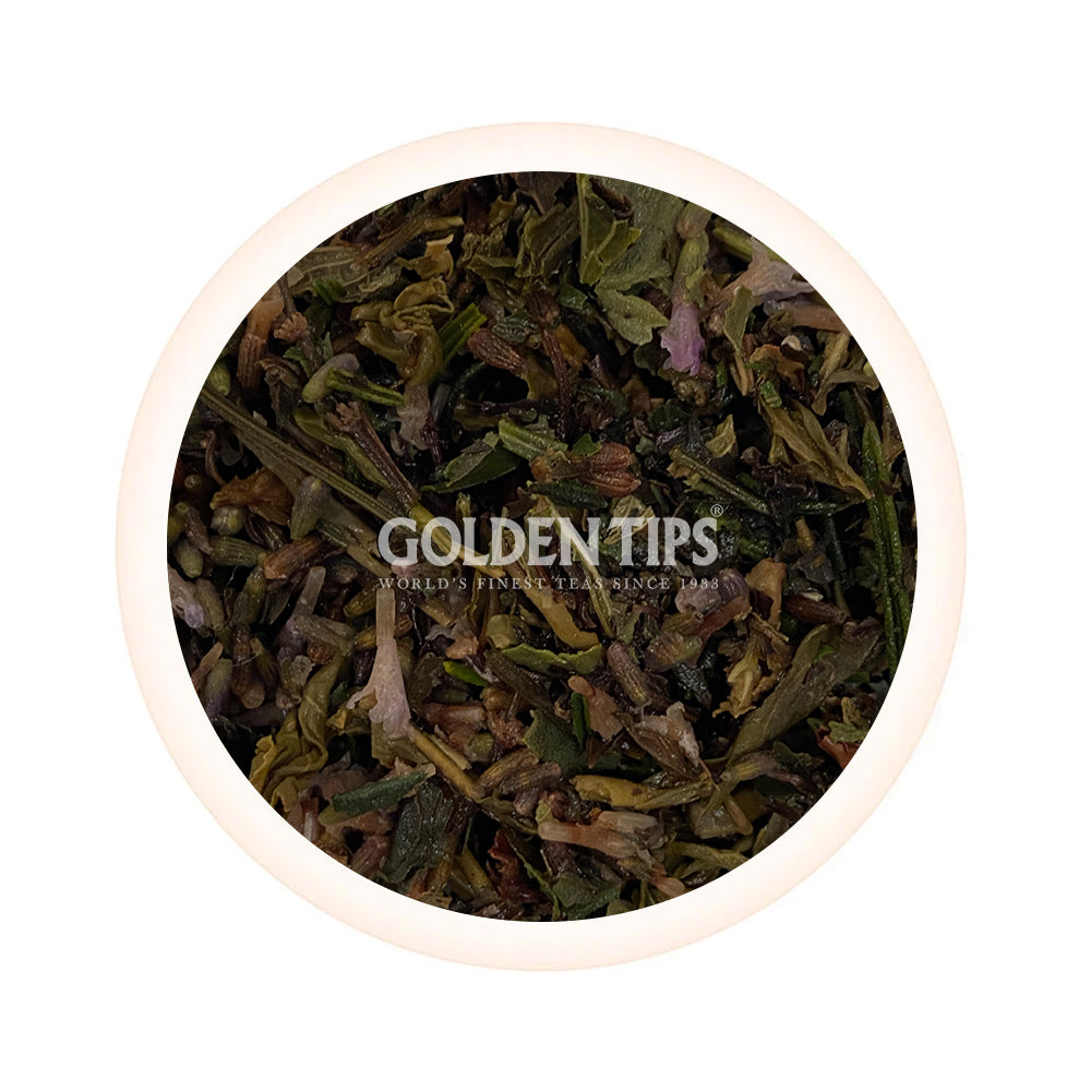 Herbyoga -Lavender Mint Green Tea (100 gm) - Golden Tips Tea (India)