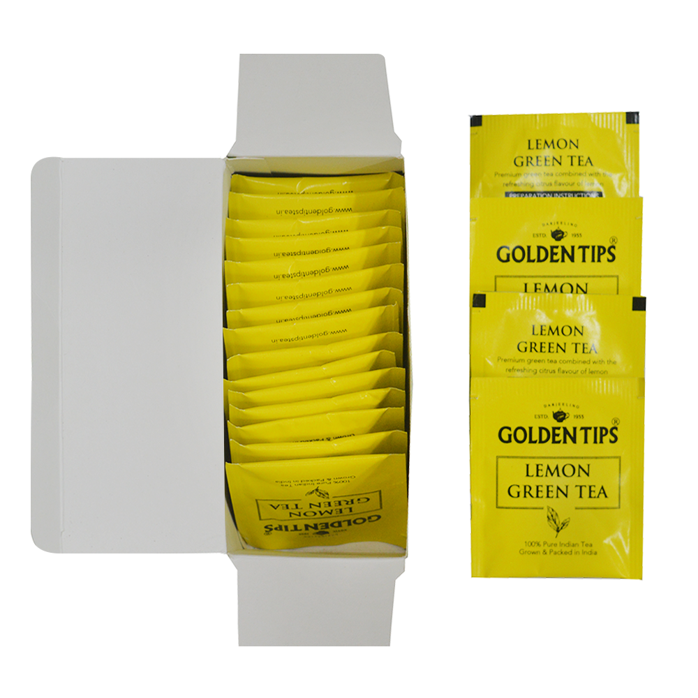 Lemon Green Envelope - Tea Bags - Golden Tips Tea (India)