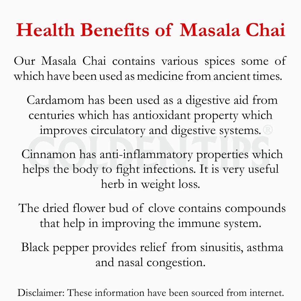 Masala Chai India's Authentic Spiced Tea (Sample Pack) - Golden Tips Tea (India)