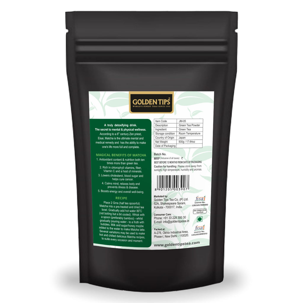 Japanese Matcha Green Tea Powder - Golden Tips Tea (India)