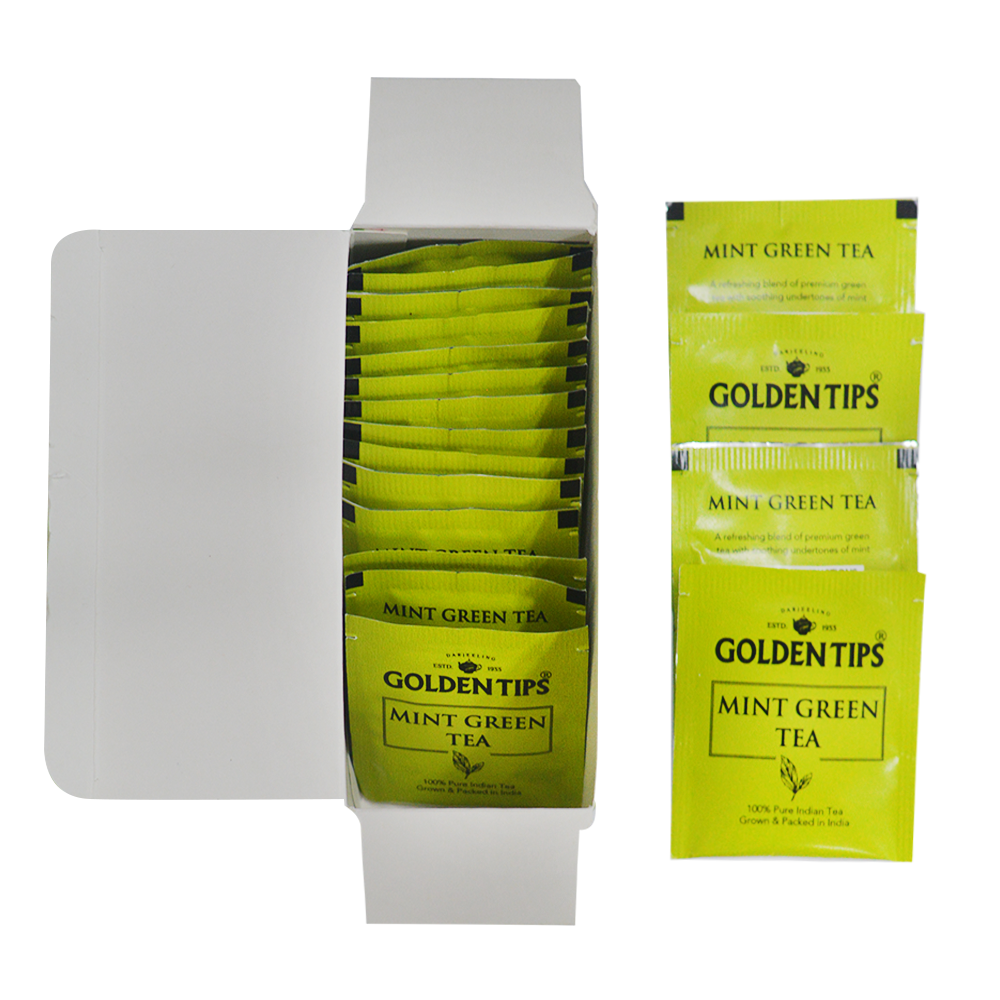 Mint Green Envelope - Tea Bags - Golden Tips Tea (India)