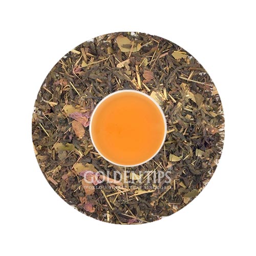 Roseherb Green Tea - Royal Brocade Cloth Bag - Golden Tips Tea (India)