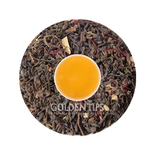 Saffron Kashmiri Kahwa Loose Leaf Green Tea - Golden Tips Tea (India)