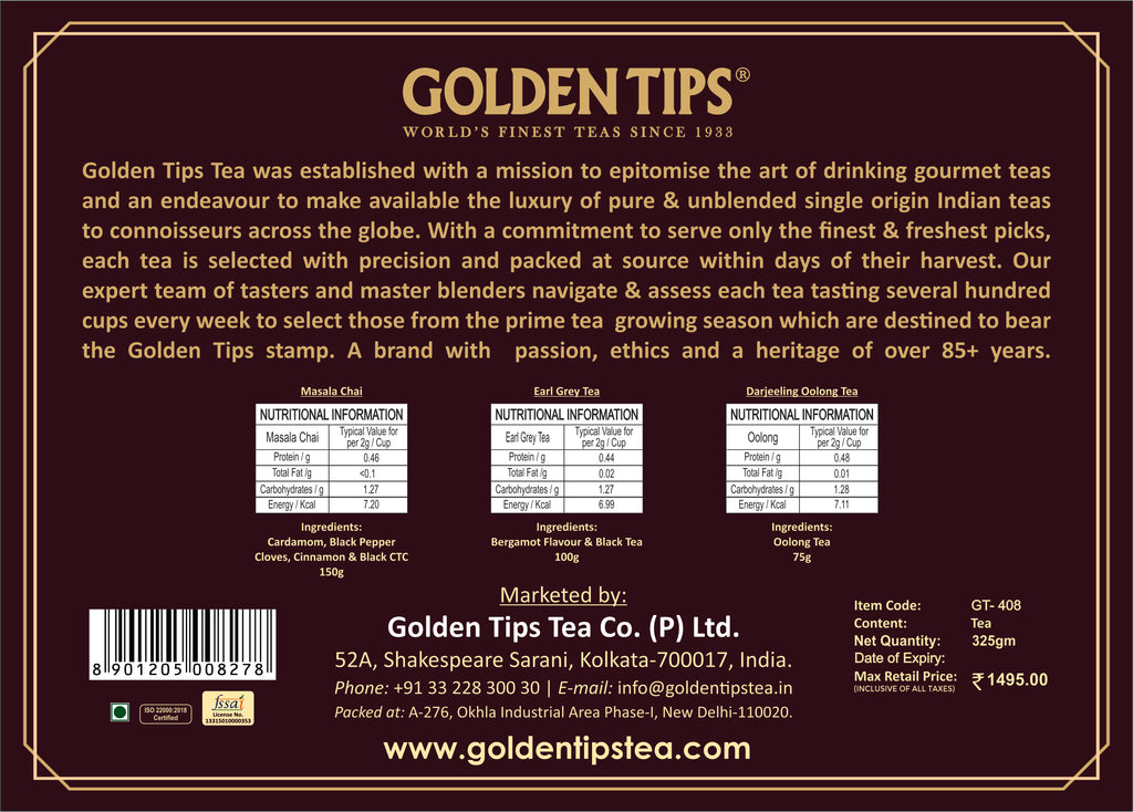 Gift boxes Combo Masala Chai + Earl Grey Tea+ Oolong Tea