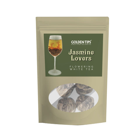 Jasmine Lovers Flowering White Tea - 4 Balls - Golden Tips Tea (India)