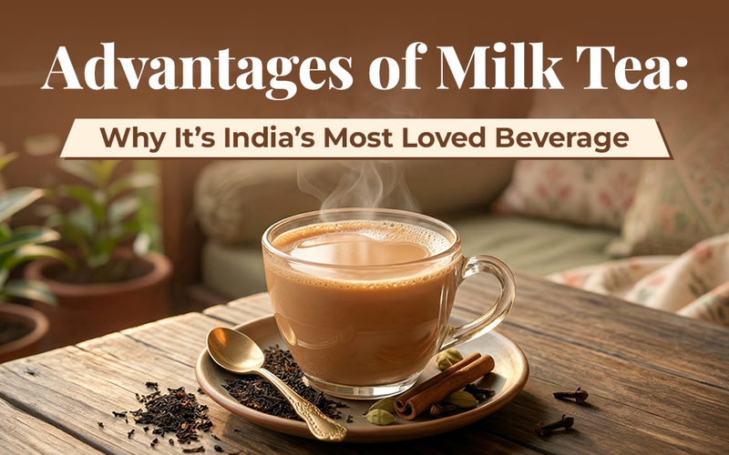 Indian masala chai milk tea with spices 