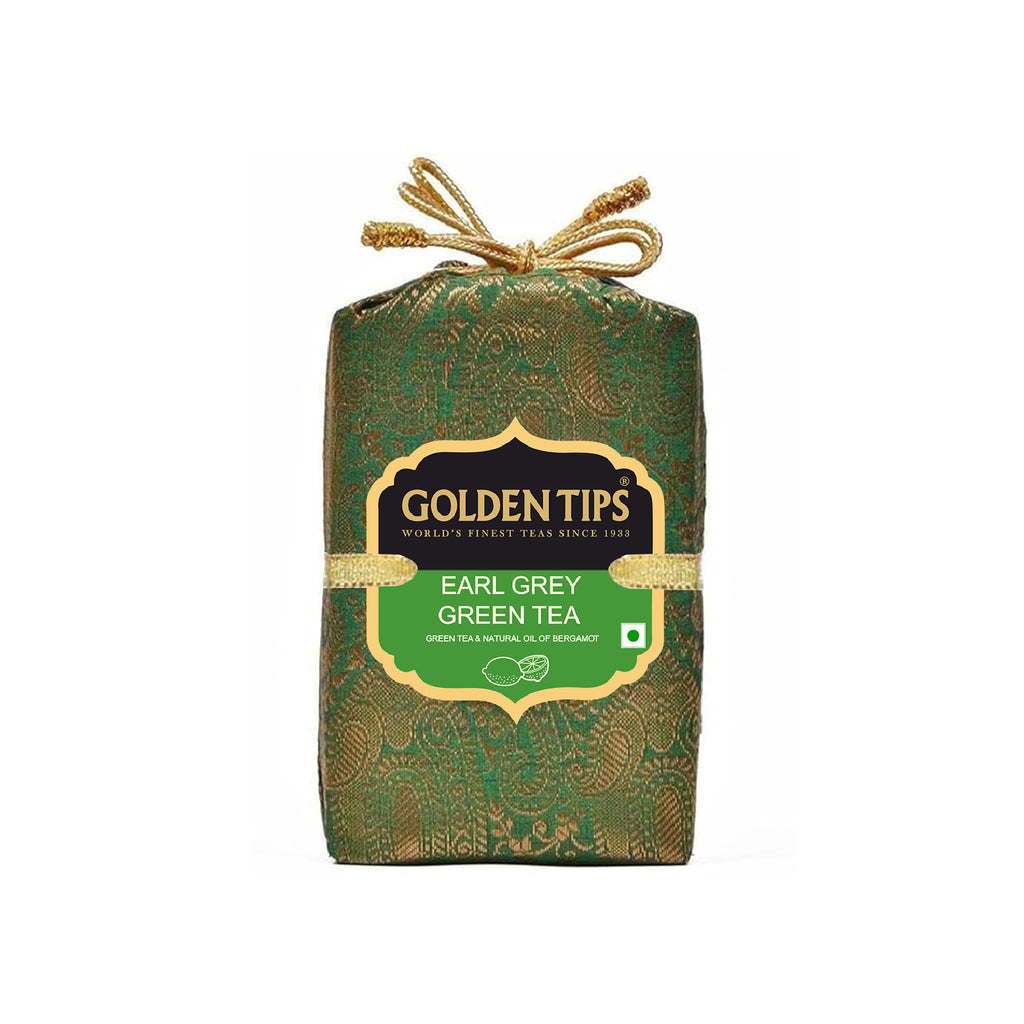 Earl Grey Green Tea - Royal Brocade Cloth Bag