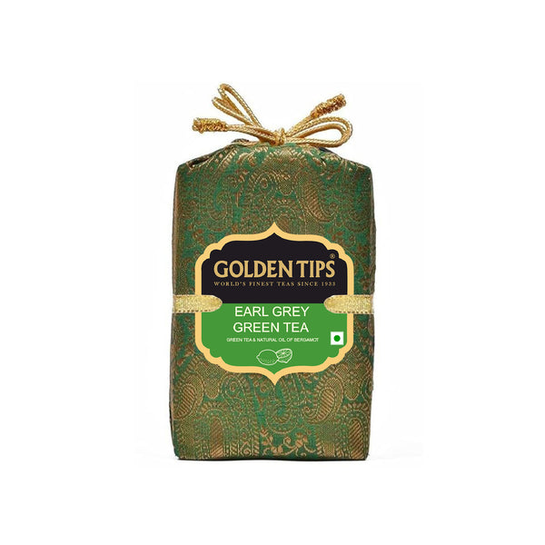 Buy Earl Grey Green Tea - Royal Brocade Bag – Golden Tips Tea (India)