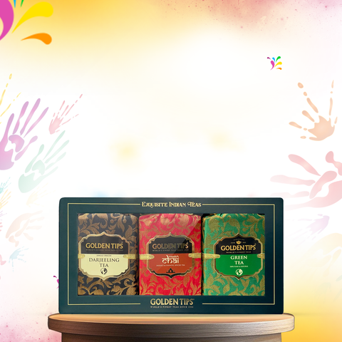 3-in-1 Handmade Paper Box - Darjeeling, Green & Masala Chai