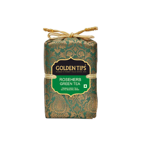 Roseherb Green Tea - Royal Brocade Cloth Bag
