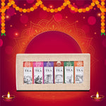 6-in-1 Delightful Teas (Darjeeling, Assam, Nilgiri, Sikkim, Kangra & Dooars) in Handcrafted Jute Box