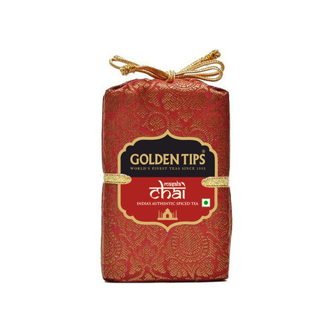 Masala Chai India's Authentic Spiced Tea - Royal Brocade Cloth Bag