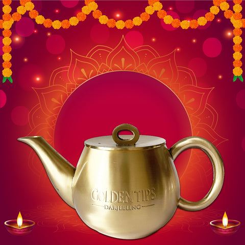 Golden Attractive Gold-Plated EPNS Tea Pot