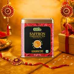 Saffron Cardamom Exotic Chai India's Authentic Spiced Tea - Tin Can