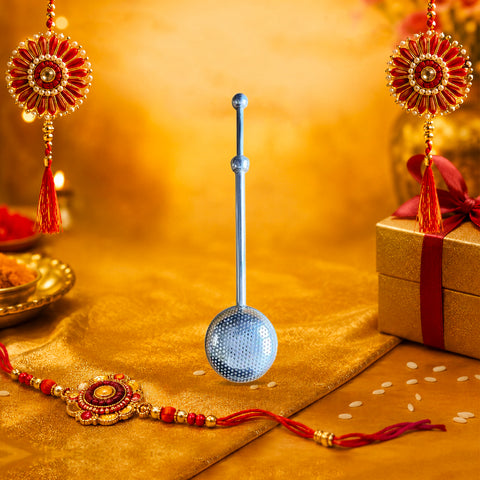 Silver Coated Brass Infuser with Push & Lock for Office, Home, Gifting Purpose, Ornamental and Ostentatious