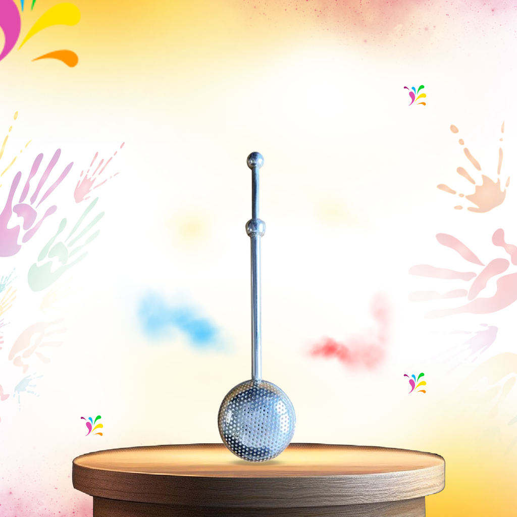 Silver Coated Brass Infuser with Push & Lock for Office, Home, Gifting Purpose, Ornamental and Ostentatious