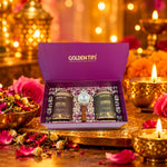 Special Darjeeling Teas Collection with Silver Coated Brass Traditional Tea Strainer
