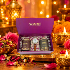 Special Darjeeling Teas Collection with Silver Coated Brass Traditional Tea Strainer