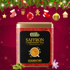 Saffron Cardamom Exotic Chai India's Authentic Spiced Tea - Tin Can