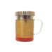 Glass Mug & Steel Lid & Fine Steel Mesh Infuser - Golden Tips Tea (India)