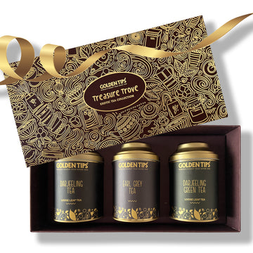 Gift boxes Combo Darjeeling Tea + Earl Grey Tea + Darjeeling Green Tea - Golden Tips Tea (India)