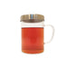 Glass Mug & Steel Lid & Fine Steel Mesh Infuser - Golden Tips Tea (India)