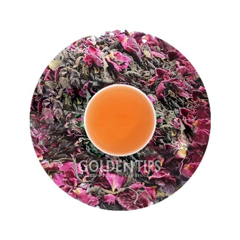 Green Blush Whole Leaf Rose Green Tea - Golden Tips Tea (India)