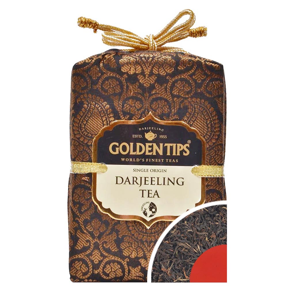 Pure Darjeeling Tea - Royal Brocade Cloth Bag - Golden Tips Tea (India)