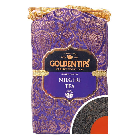 Pure Nilgiri Tea - Royal Brocade Cloth Bag - Golden Tips Tea (India)