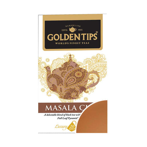 Masala Chai Full Leaf Pyramid -  Tea Bags - Golden Tips Tea (India)